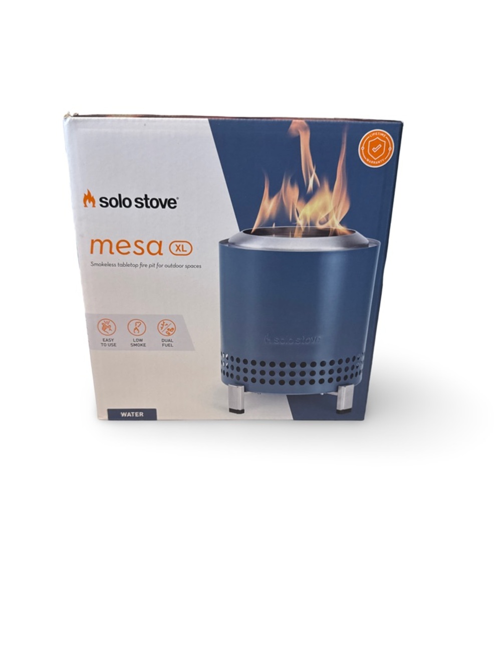 Solo Stove Mesa XL Smokeless Tabletop Fire Pit - Water Blue